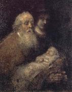 REMBRANDT Harmenszoon van Rijn, Simeon with the Christ Child in the Temple